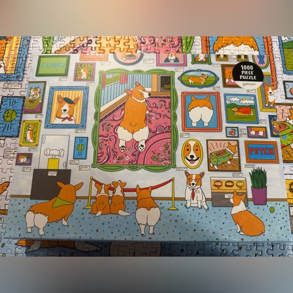 Galison Other - Galison museum of the corgi 1000 piece puzzle